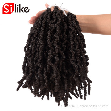 10 inch  Short Curly Bomb Spring Twist Crochet Braids Ombre Fluffy Passion Twist Braiding Hair Synthetic Hair Extensions